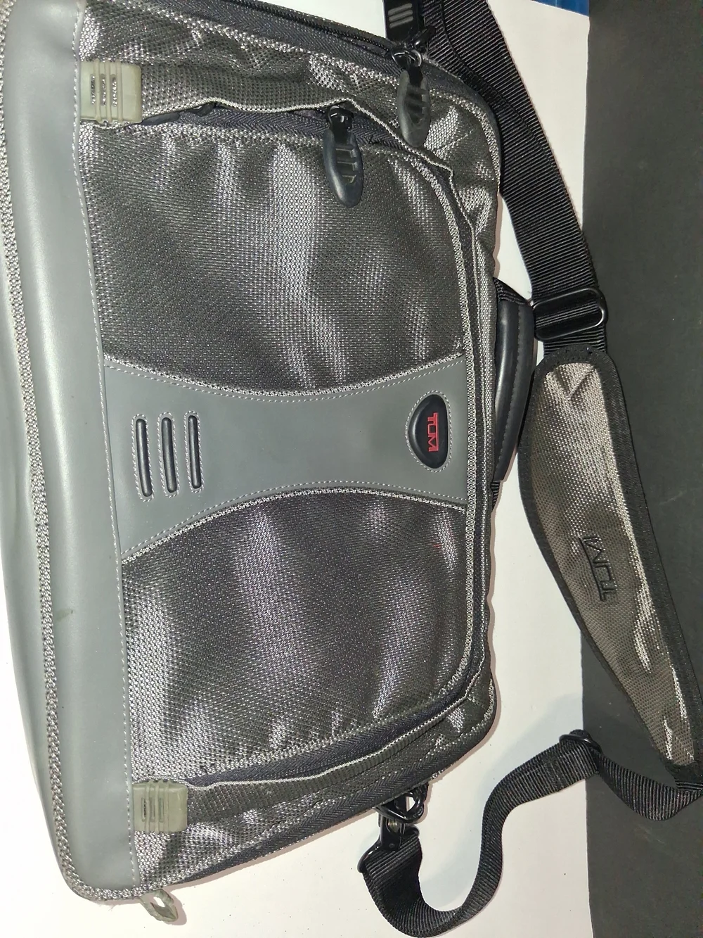 Tumi Black and Gray Laptop Messenger Bag